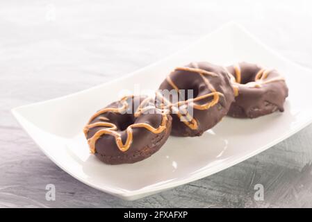 donuts healthy of Sweet potato and Peanut butter Stock Photo