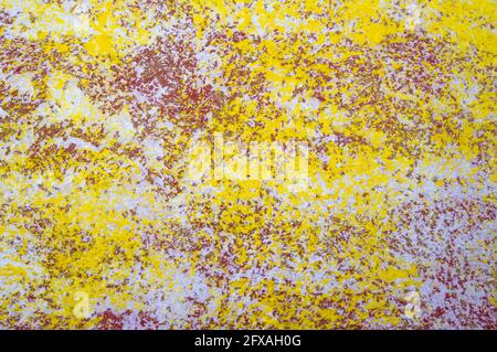 Yellow red white spots. Abnormal multicolored background. Background in spots. Stock Photo