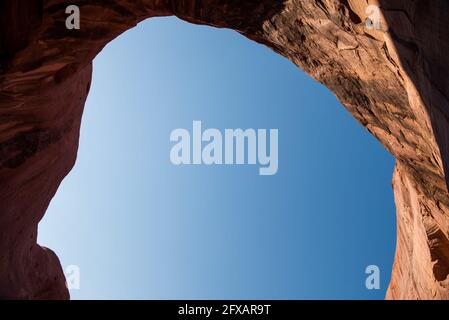 Arch hole close up in Monument Valley Stock Photo