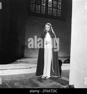 Christmas play in the Grote of St. Bavokerk, Haarlem, December 17, 1945, The Netherlands, 20th century press agency photo, news to remember, documentary, historic photography 1945-1990, visual stories, human history of the Twentieth Century, capturing moments in time Stock Photo