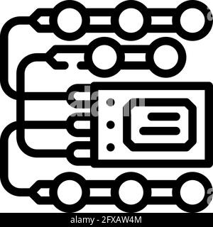 electronic stimulant line icon vector illustration Stock Vector