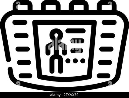 digital stimulant line icon vector illustration Stock Vector