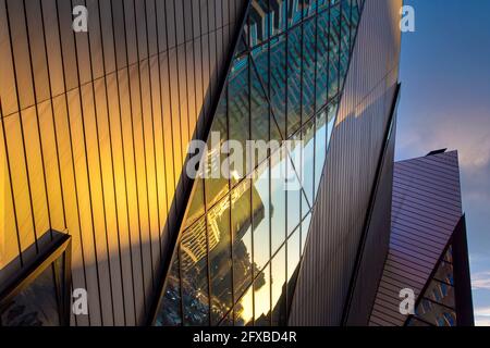 Toronto, Canada-June 5, 2020: The Royal Ontario Museum is a museum of art, world culture and natural history in Toronto, Ontario, Canada Stock Photo