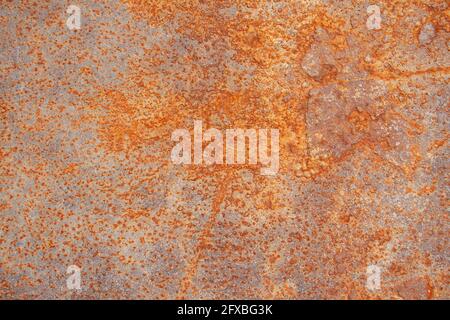 Rustic background with old steel plate texture of rusty metal. Industrial metal texture. Grunge rust background Stock Photo