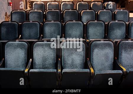 Seats in empty theater Stock Photo