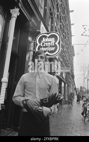 johan cruyff opens his shoe store in kinkerstraat amsterdam j cruyff in front of his shoetique december 3 1969 openings stores the netherlands 20th century press agency photo news to remember documentary historic photography 1945 1990 visual stories human history of the twentieth century capturing moments in time