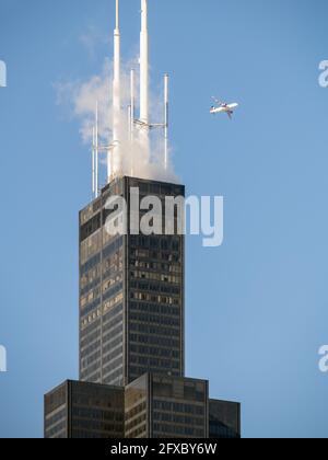 Top of the Sears Tower Stock Photo