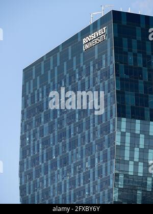 Roosevelt University Academic Student Life Residence Center designed by VOA Stock Photo