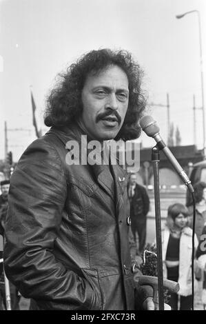 National Tree Planting Day, Amsterdam, number 7 Alderman Van der Velde, 28 March 1973, tree planting days, aldermen, The Netherlands, 20th century press agency photo, news to remember, documentary, historic photography 1945-1990, visual stories, human history of the Twentieth Century, capturing moments in time Stock Photo