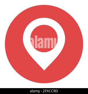 Pin map vector white glyph icon. Map pointer. Map markers. E-commerce sign. Graph symbol for your web site design, logo, app, UI. Vector illustration, Stock Vector