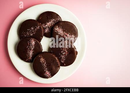 Chocolate peppermint cookies Stock Photo