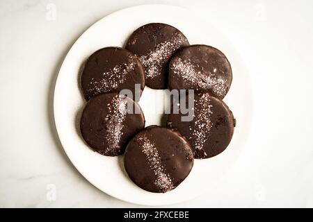 Chocolate peppermint cookies Stock Photo