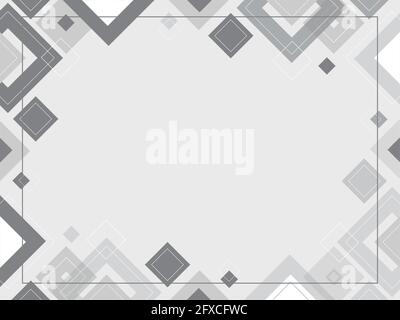 Triangle and square shapes with copy space, abstract geometric background gray pattern, mosaic template, banner design, black and white colors, modern Stock Vector