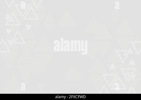 Abstract background made from triangles, gray pattern, symmetrical geometric shapes, vector background, geometry template, black and white banner Stock Vector