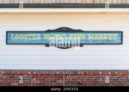 Cape May, NJ - May 13, 2021: Lobster House Fish Market Stock Photo