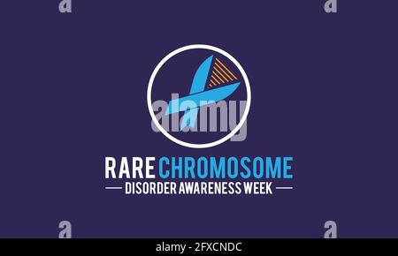 Rare Chromosome Disorder Awareness Week Vactor Banner Observed on June Every Year. Awareness Campaign Vector Background, Banner, Poster, Card Template Stock Vector