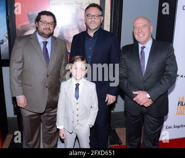 June 14, 2017, Culver City, California, USA: Bobby Moynihan, Colin Trevorrow, Jacob Tremblay and Dean Norris attend the opening night premiere of Focus Features' ''The Book of Henry'' during the 2017 Los Angeles Film Festival. (Credit Image: © Billy Bennight/ZUMA Wire) Stock Photo