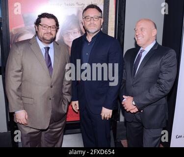June 14, 2017, Culver City, California, USA: Bobby Moynihan, Colin Trevorrow, Dean Norris attend the opening night premiere of Focus Features' ''The Book of Henry'' during the 2017 Los Angeles Film Festival. (Credit Image: © Billy Bennight/ZUMA Wire) Stock Photo
