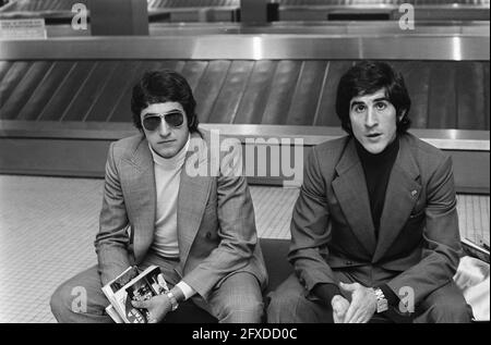 Spanish National Team at Schiphol Airport, May 1, 1973, sports, soccer players, The Netherlands, 20th century press agency photo, news to remember, documentary, historic photography 1945-1990, visual stories, human history of the Twentieth Century, capturing moments in time Stock Photo