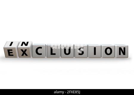 Inclusion - Integration - Exclusion - Separation Stock Photo - Alamy