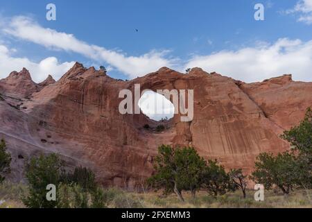 Window Rock Arizona on Navajo Reservation Stock Photo