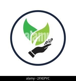 happy earth day logo illustration design template Stock Vector