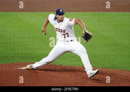 This is a 2021 photo of Luis Garcia of the Houston Astros baseball team.  This image reflects the Houston Astros active roster as of Thursday, Feb.  25, 2021 when this image was