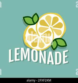 fresh half lemonade orange lemon logo design vector symbol graphic Stock Vector