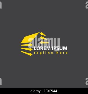 nice and simple log woods cabin logo design vector illustration Stock Vector