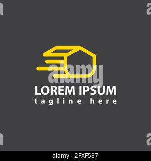 nice and simple log woods cabin logo design vector illustration Stock Vector