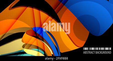 Abstract colorful background template with blended multiple geometric objects Stock Vector