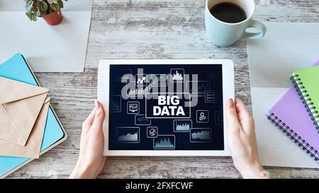 BIG DATA standard methods and tools complex to manipulate or interrogate. Internet and technology concept. Stock Photo