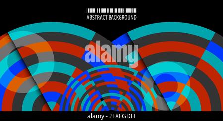 Abstract colorful background template with blended strips Stock Vector