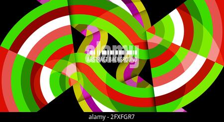 Abstract colorful background template with blended strips Stock Vector