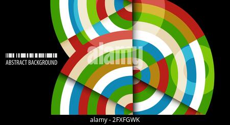 Abstract colorful background template with blended strips Stock Vector