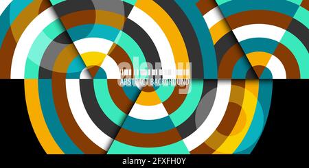 Abstract colorful background template with blended strips Stock Vector