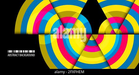 Abstract colorful background template with blended strips Stock Vector
