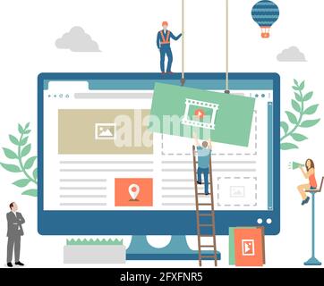 Web development concept  vector  illustration Stock Vector