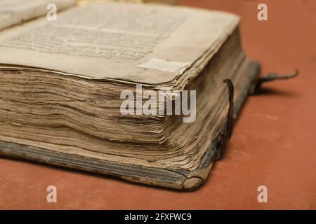 old book macro Stock Photo