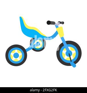 Vector illustration of bicycle, bike, wheel, transportation type. Flat style. Stock Vector