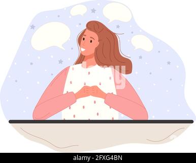 Character in process with mental mindset types or creative models to solve the problem. Vector illustration mind behavior concepts Stock Vector