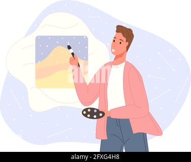 Character in process with mental mindset types or creative models to solve the problem. Vector illustration mind behavior concepts Stock Vector