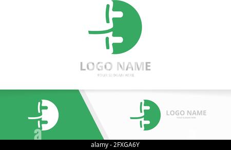 Vector spine logotype design. Spinal diagnostic center logo. Stock Vector