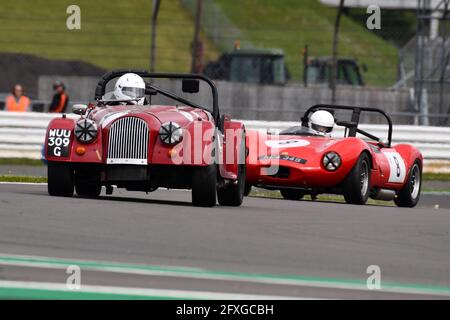 Peter Garland, Morgan Plus 8, HSCC Historic Road Sports Championships, Historic Sports Car Club, HSCC, International Trophy Meeting, Silverstone Grand Stock Photo