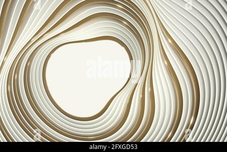 Abstract geometry, ethereal curves, 3d rendering. Computer digital drawing. Stock Photo