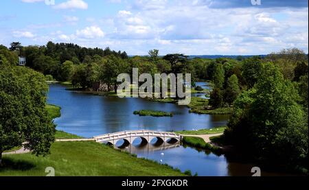 Painshill Park, an 18th century landscape garden in Cobham, Surrey. Picture date: Wednesday May 26, 2021. Stock Photo