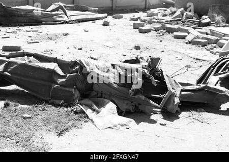 JOHANNESBURG, SOUTH AFRICA - Jan 05, 2021: Johannesburg, South Africa - October 04 2011: Tornado Damaged Homes in a small South Africa Township Stock Photo