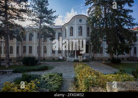 Veliko Tarnovo, well-known with its traditional architecture, Museum of the Bulgarian Revival and Constituent Assembly, Bulgaria Stock Photo