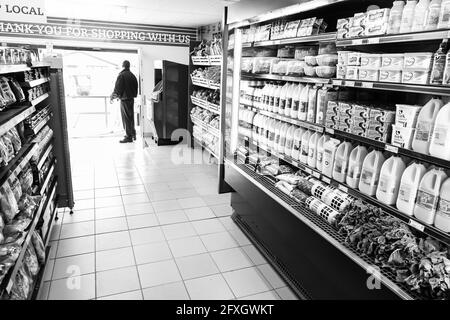 JOHANNESBURG, SOUTH AFRICA - Jan 06, 2021: Johannesburg, South Africa - November 22, 2016: Fully stocked shelves of food and household items at local Stock Photo