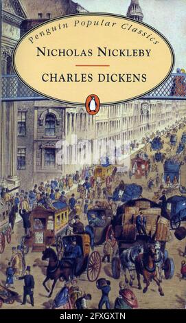 Book cover 'Nicholas Nickleby' by Charles Dickens. Stock Photo